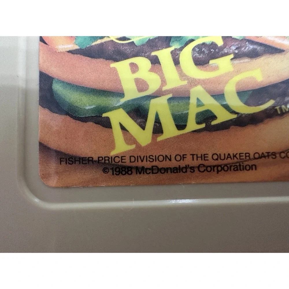Vintage‎ 1988 Fisher Price Fun With Food McDonald's Big Mac & Fries Play Food
